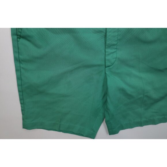 Vintage 70s Streetwear Mens 32 Distressed Above Knee Chino Golf Shorts Green USA - Picture 12 of 12